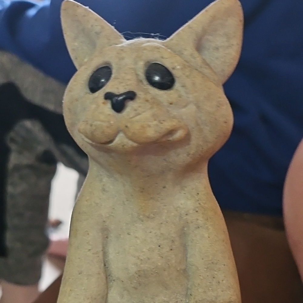 Charming Tan Cat Figurine